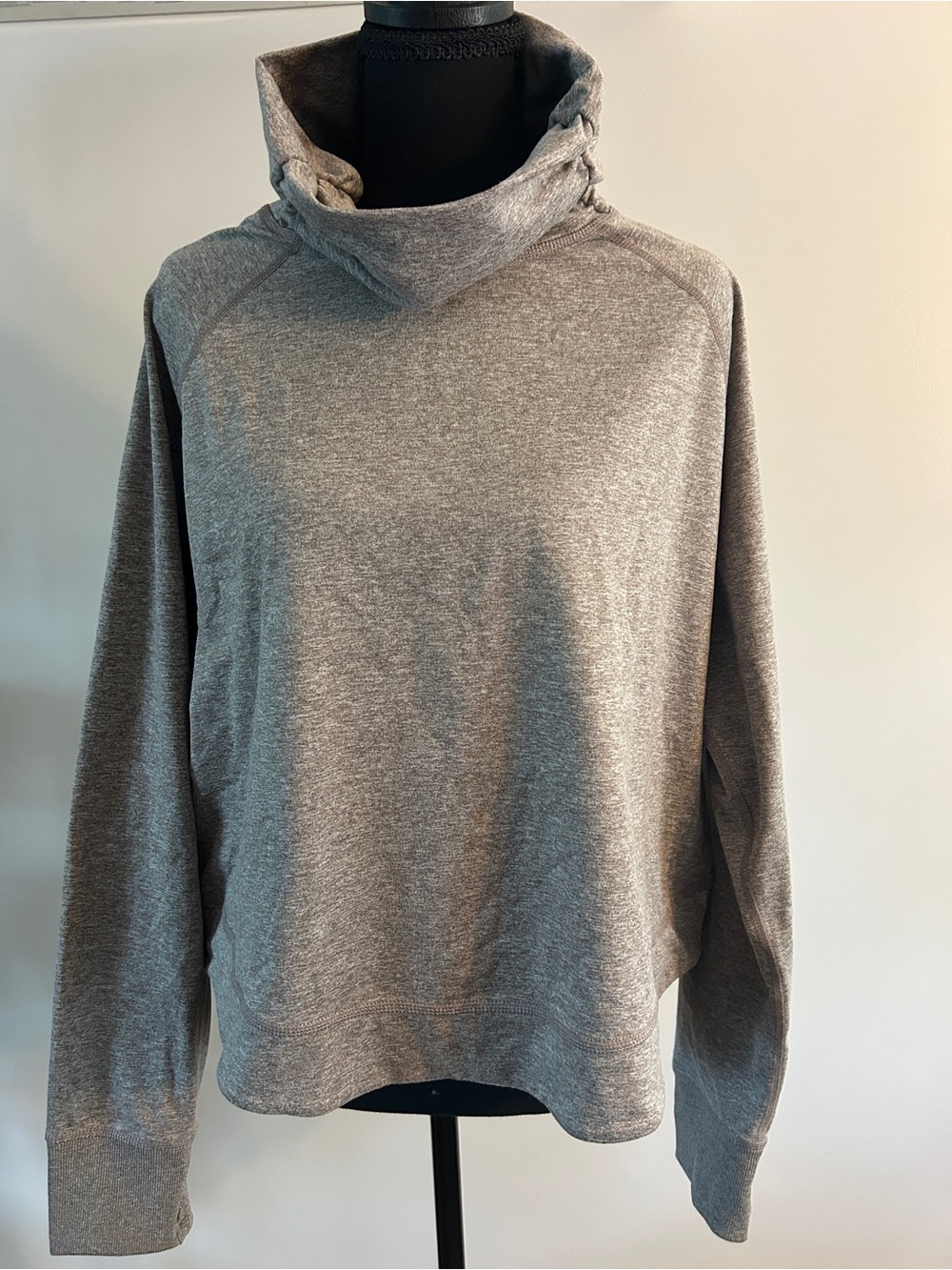 Eddie Bauer Gray Heather Cowl Neck Sweater